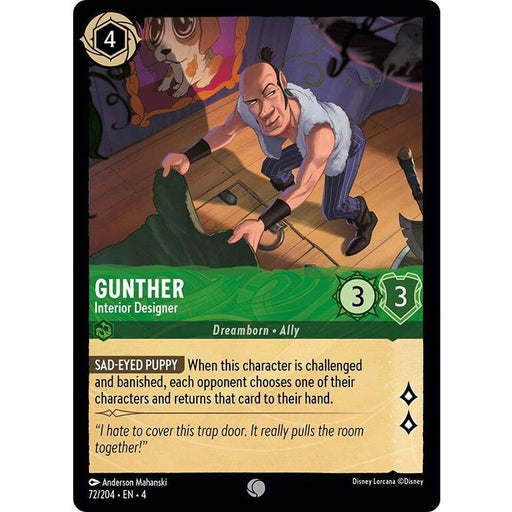 Gunther - Interior Designer - 72/204 Common Disney Lorcana card from Ursula's Return, Near Mint Normal