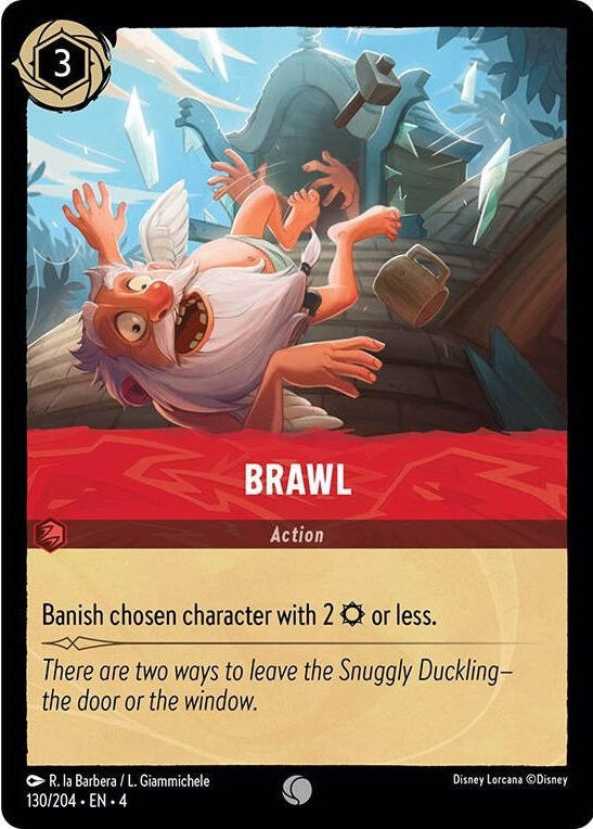 Brawl - 130/204 Common Disney Lorcana card from Ursula's Return, Near Mint Normal