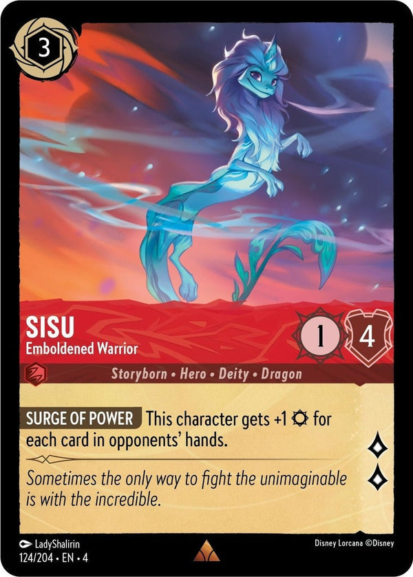 Sisu - Emboldened Warrior - 124/204 Rare Disney Lorcana card from Ursula's Return, Near Mint Normal