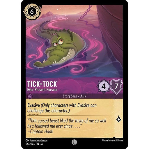 Tick-Tock - Ever-Present Pursuer - 56/204 Common Disney Lorcana card from Ursula's Return, Near Mint Normal