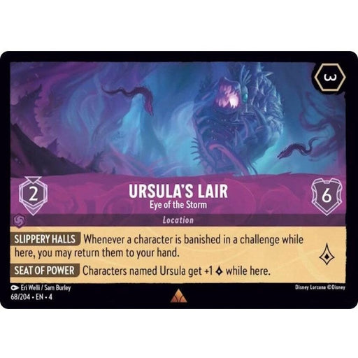 Ursula's Lair - Eye of the Storm - 68/204 Rare Disney Lorcana card from Ursula's Return, Near Mint Normal