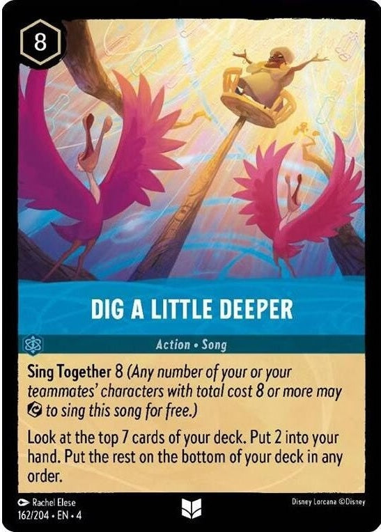 Dig a Little Deeper - 162/204 Uncommon Disney Lorcana card from Ursula's Return, Near Mint Normal