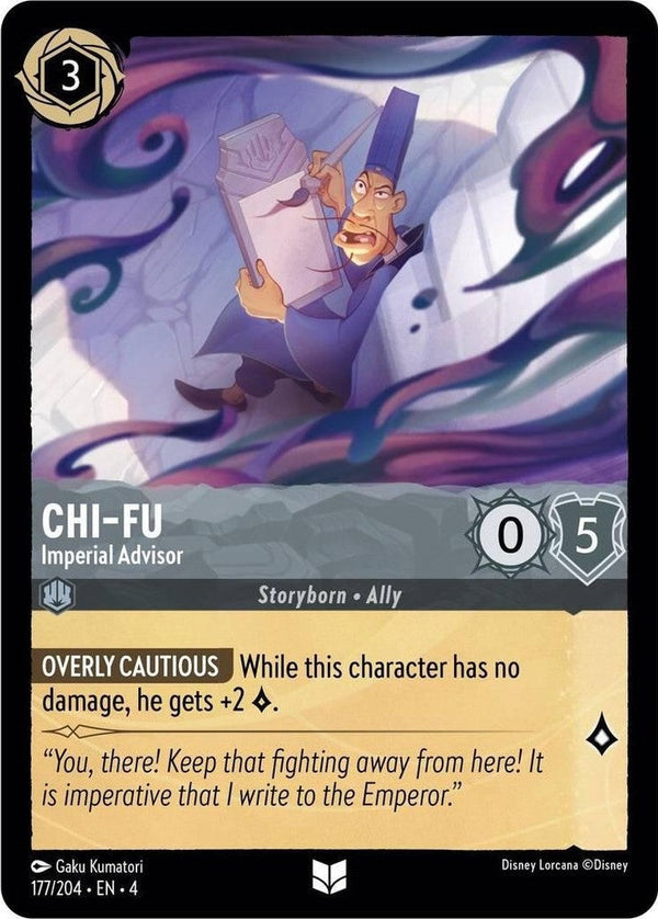 Chi-Fu - Imperial Advisor - 177/204 Uncommon Disney Lorcana card from Ursula's Return, Near Mint Normal