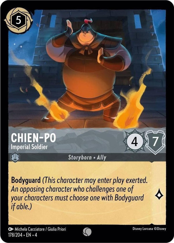 Chien-Po - Imperial Soldier - 178/204 Common Disney Lorcana card from Ursula's Return, Near Mint Normal