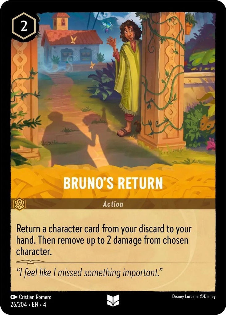 Bruno's Return - 26/204 Uncommon Disney Lorcana card from Ursula's Return, Near Mint Normal