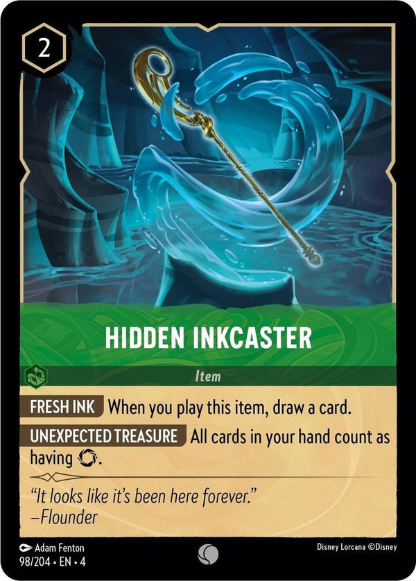 Hidden Inkcaster - 98/204 Common Disney Lorcana card from Ursula's Return, Near Mint Normal