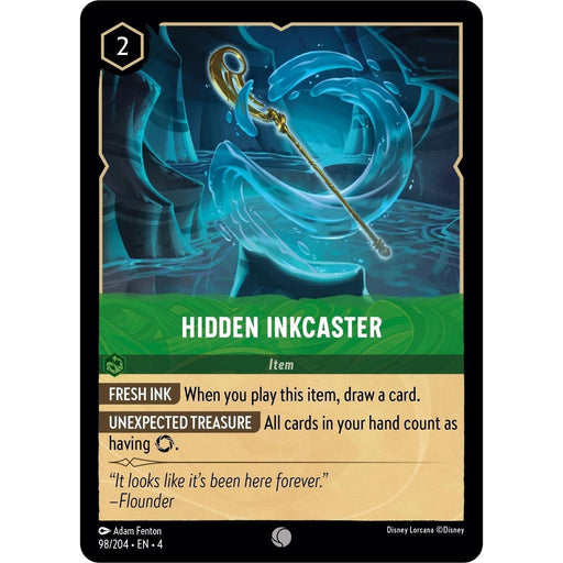 Hidden Inkcaster - 98/204 Common Disney Lorcana card from Ursula's Return, Near Mint Normal