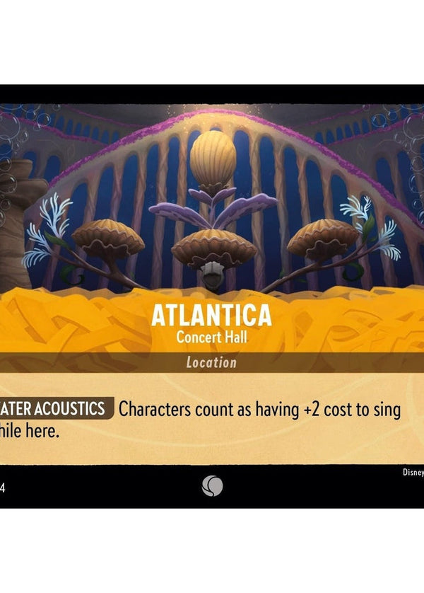 Atlantica - 33/204 Common Disney Lorcana card from Ursula's Return, Near Mint Normal