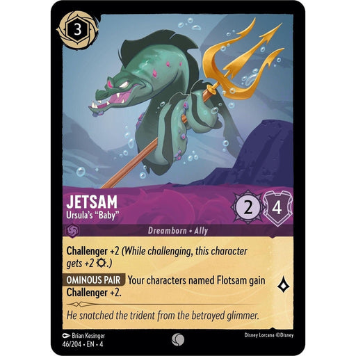 Jetsam - Ursula's "Baby" - 46/204 Common Disney Lorcana card from Ursula's Return, Near Mint Normal
