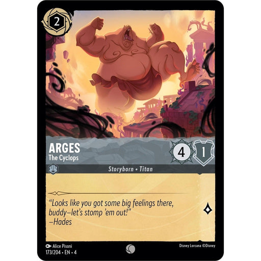 Arges - The Cyclops - 173/204 Common Disney Lorcana card from Ursula's Return, Near Mint Normal