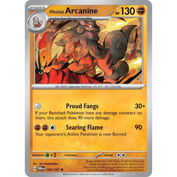 Hisuian Arcanine [TWM - 100/167]