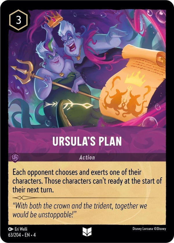 Ursula's Plan - 63/204 Uncommon Disney Lorcana card from Ursula's Return, Near Mint Normal
