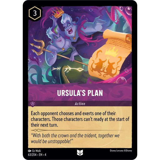 Ursula's Plan - 63/204 Uncommon Disney Lorcana card from Ursula's Return, Near Mint Normal