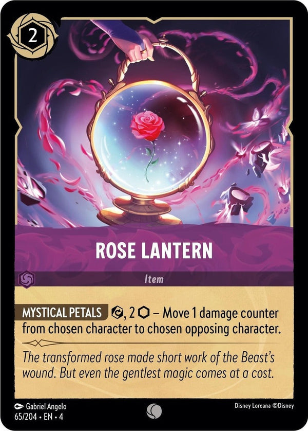 Rose Lantern - 65/204 Common Disney Lorcana card from Ursula's Return, Near Mint Normal