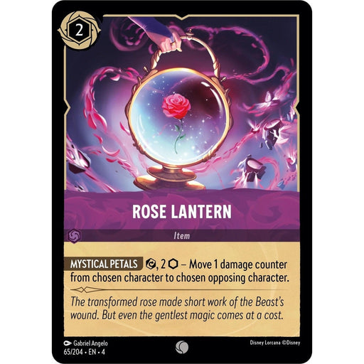 Rose Lantern - 65/204 Common Disney Lorcana card from Ursula's Return, Near Mint Normal
