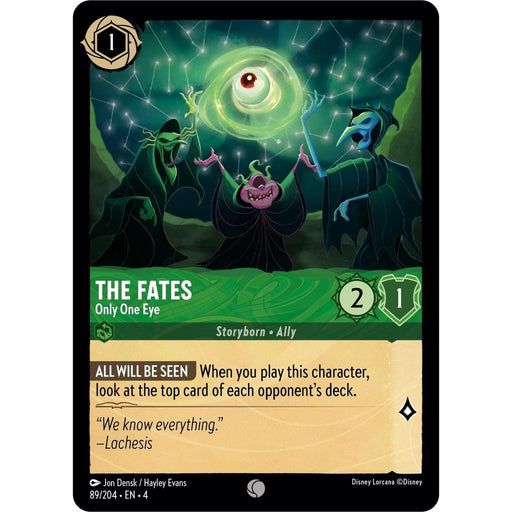 The Fates - Only One Eye - 89/204 Common Disney Lorcana card from Ursula's Return, Near Mint Normal