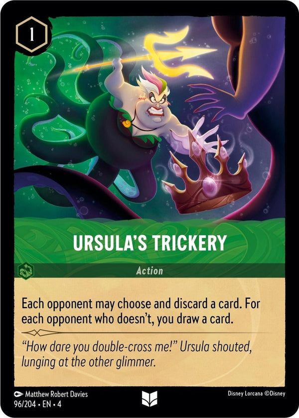Ursula's Trickery - 96/204 Uncommon Disney Lorcana card from Ursula's Return, Near Mint Normal