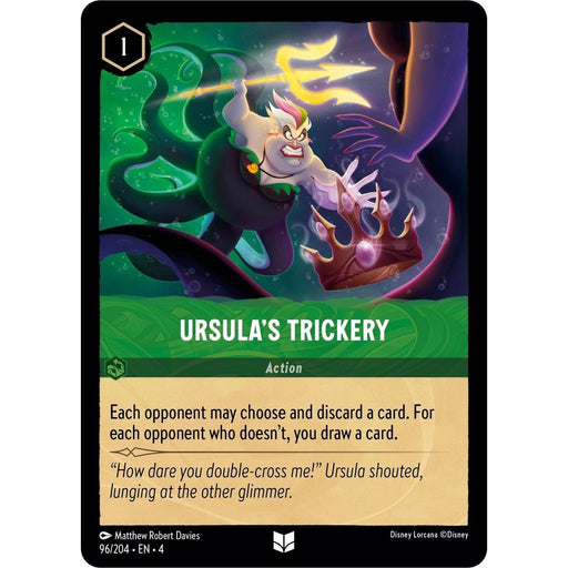 Ursula's Trickery - 96/204 Uncommon Disney Lorcana card from Ursula's Return, Near Mint Normal