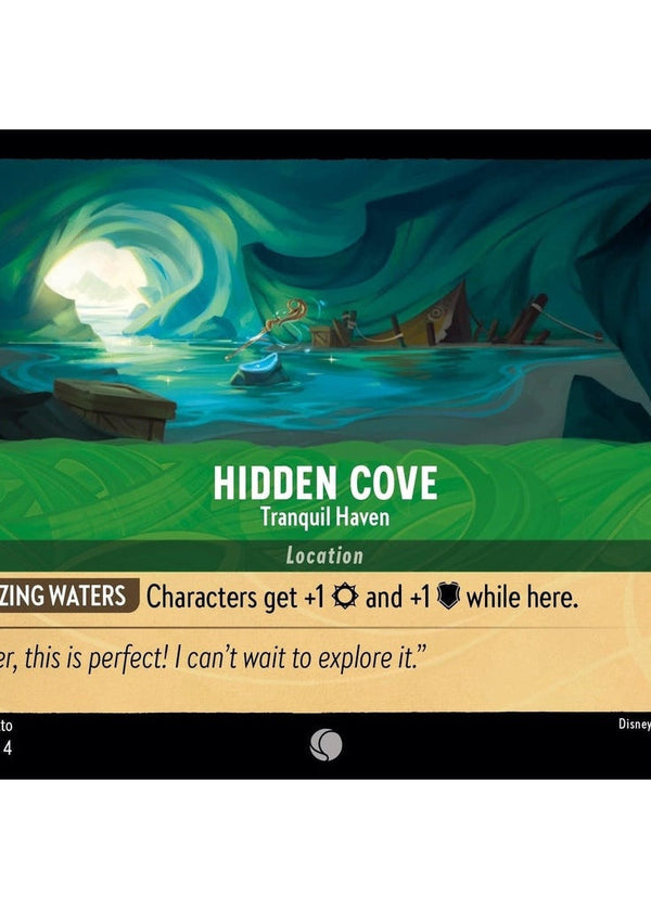 Hidden Cove - Tranquil Haven - 101/204 Common Disney Lorcana card from Ursula's Return, Near Mint Normal