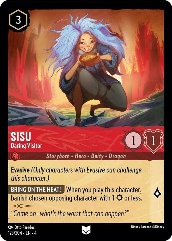 Sisu - Daring Visitor - 123/204 Uncommon Disney Lorcana card from Ursula's Return, Near Mint Normal
