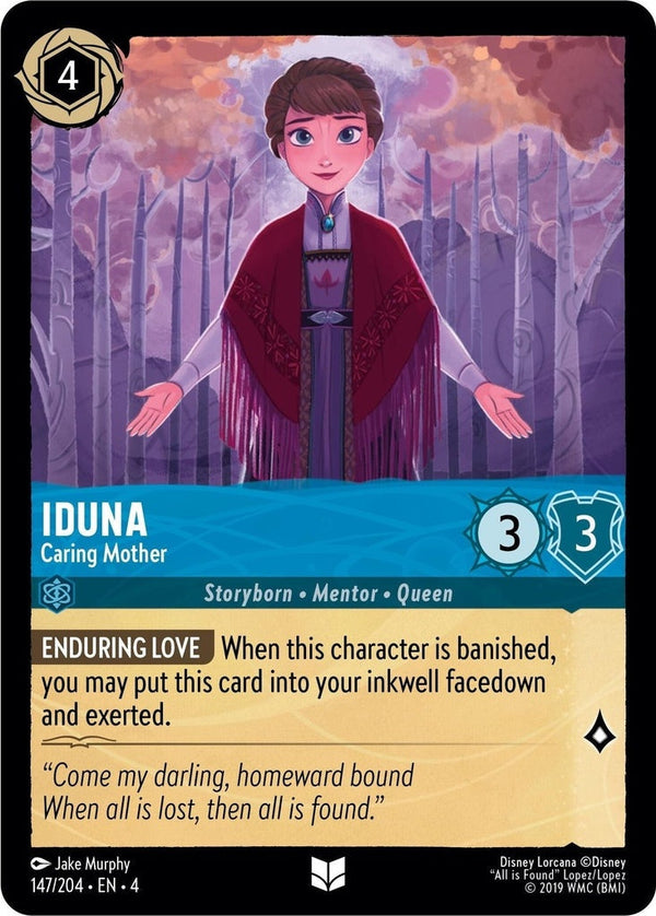 Iduna - Caring Mother - 147/204 Uncommon Disney Lorcana card from Ursula's Return, Near Mint Normal