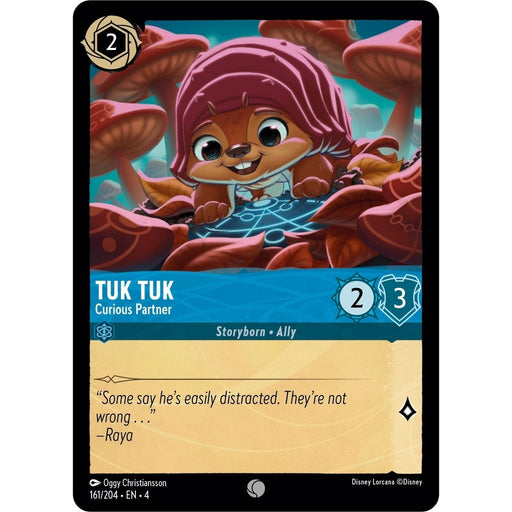 Tuk Tuk - Curious Partner - 161/204 Common Disney Lorcana card from Ursula's Return, Near Mint Normal