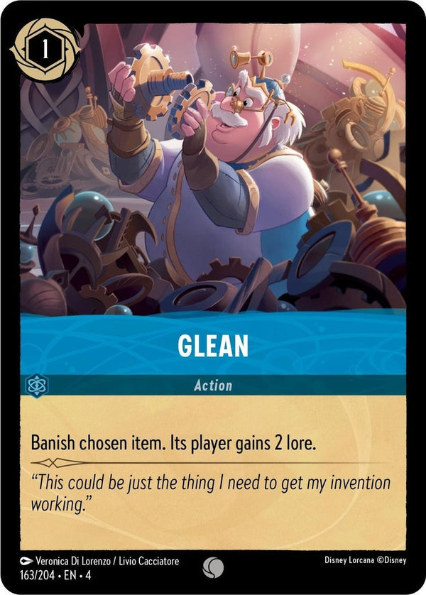 Glean - 163/204 Common Disney Lorcana card from Ursula's Return, Near Mint Normal