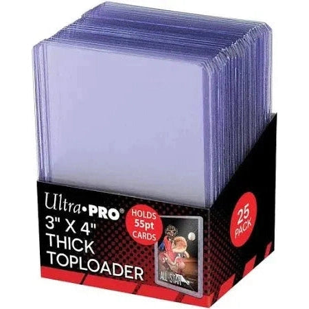 Ultra Pro 3" x 4" 55pt Toploader 25 Pack