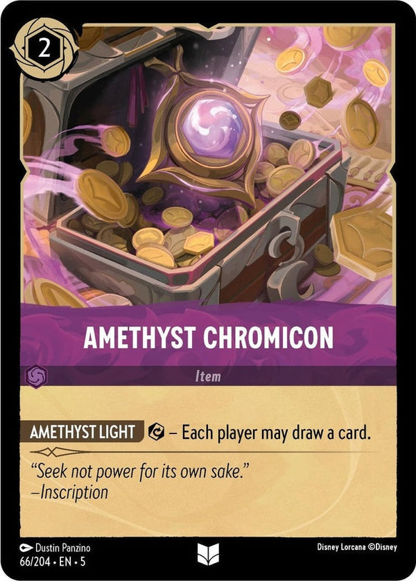 Amethyst Chromicon - 66/204 Uncommon Disney Lorcana card from Shimmering Skies, Near Mint Normal