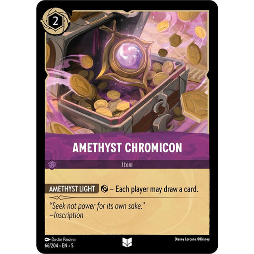 Amethyst Chromicon - 66/204 Uncommon Disney Lorcana card from Shimmering Skies, Near Mint Normal