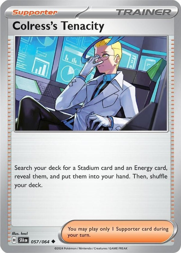 Colress's Tenacity - 057/064 Uncommon Pokémon card from Shrouded Fable, Near Mint Reverse Holofoil