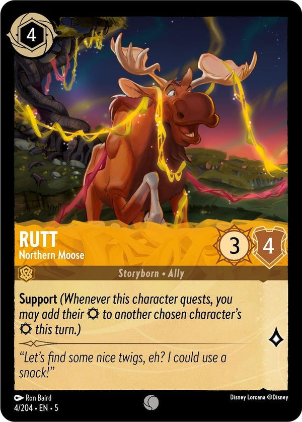Rutt - Northern Moose - 4/204 Common Disney Lorcana card from Shimmering Skies, Near Mint Normal