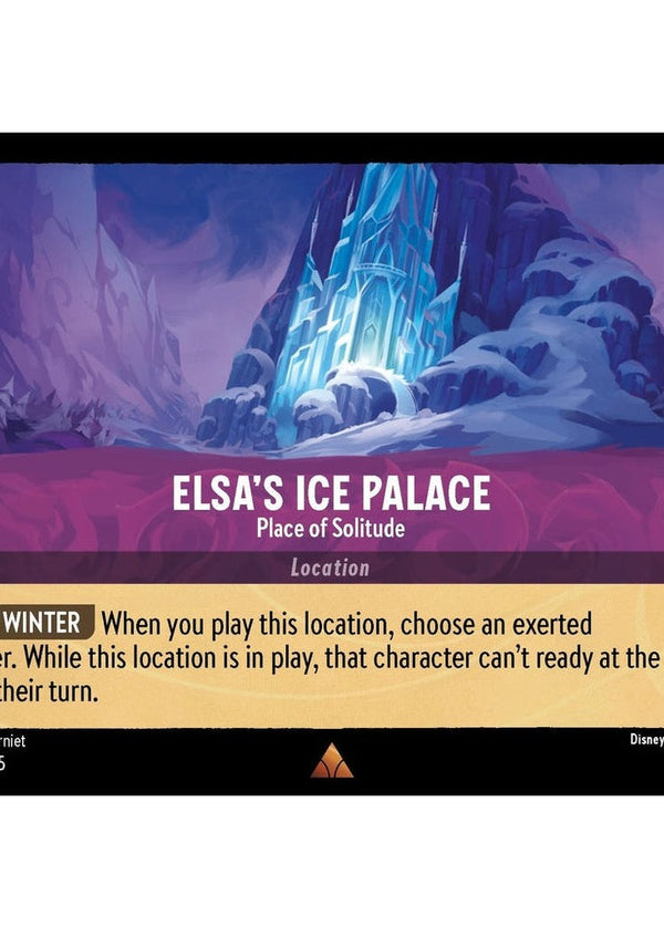 Elsa's Ice Palace - Place of Solitude - 67/204 Rare Disney Lorcana card from Shimmering Skies, Near Mint Cold Foil