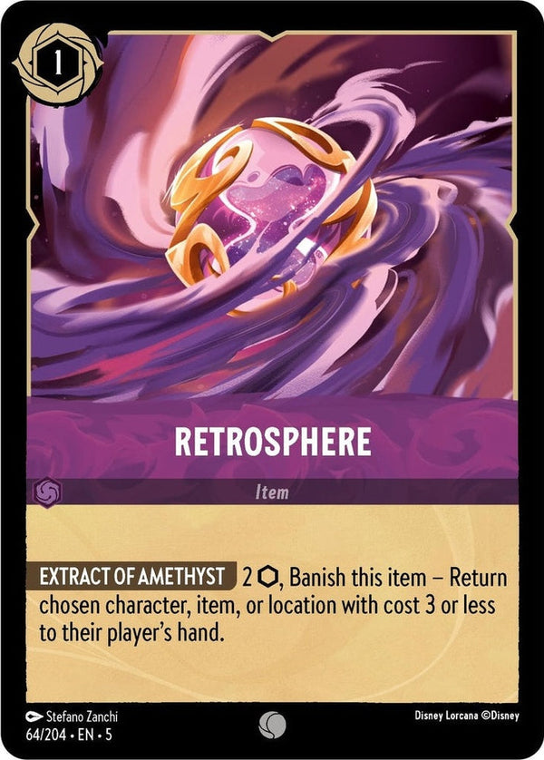 Retrosphere - 64/204 Common Disney Lorcana card from Shimmering Skies, Near Mint Normal