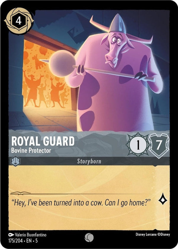 Royal Guard - Bovine Protector - 175/204 Common Disney Lorcana card from Shimmering Skies, Near Mint Normal