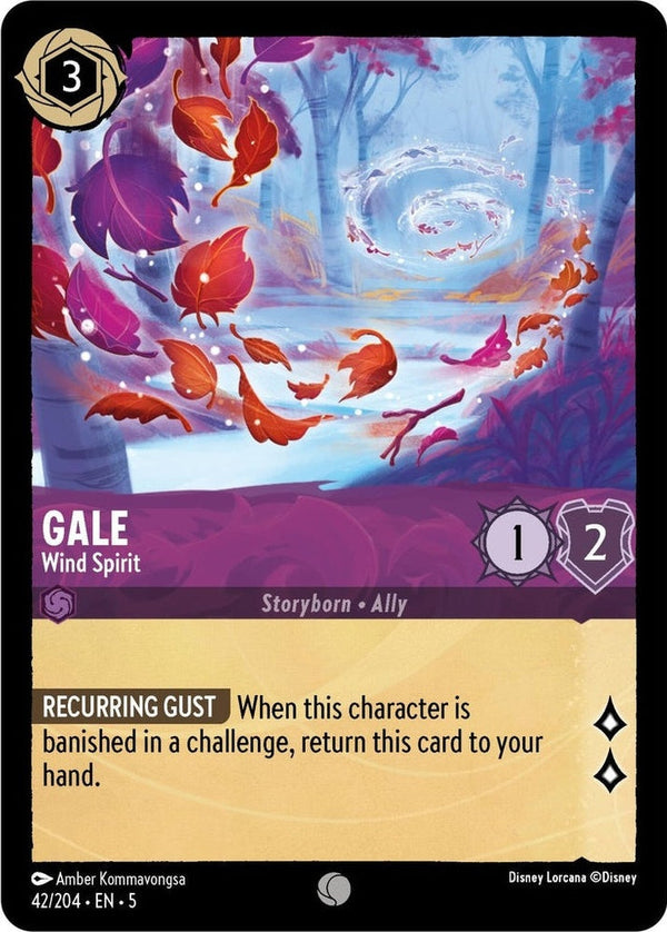 Gale - Wind Spirit - 42/204 Common Disney Lorcana card from Shimmering Skies, Near Mint Normal