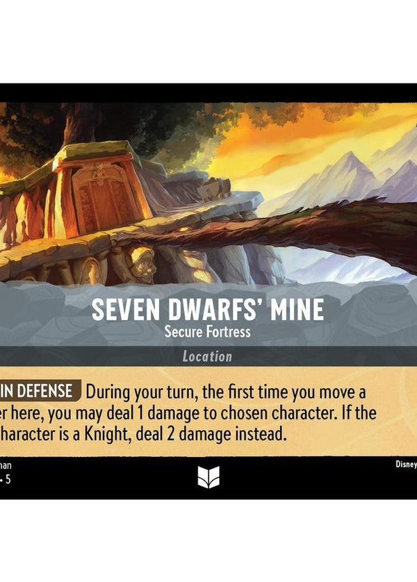 Seven Dwarfs' Mine - Secure Fortress - 204/204 Uncommon Disney Lorcana card from Shimmering Skies, Near Mint Normal