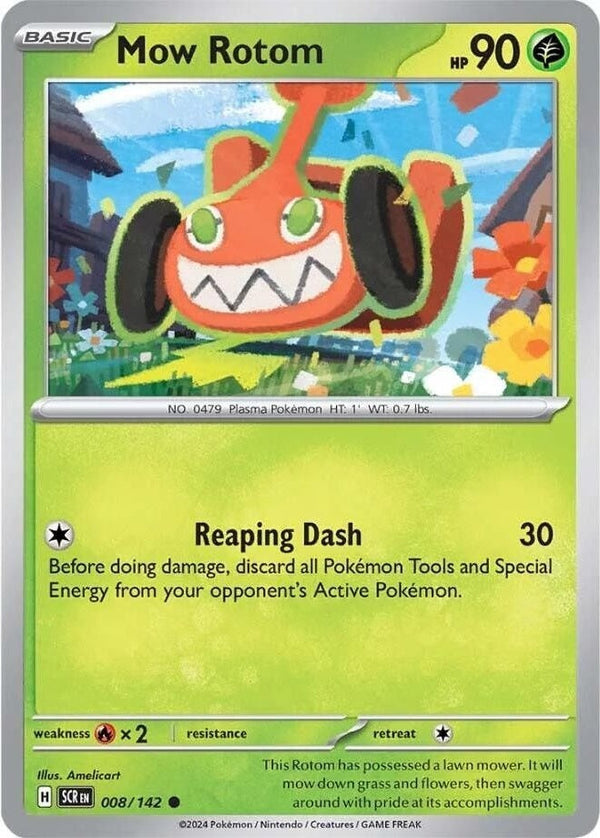 Mow Rotom - 008/142 Common Pokémon card from Stellar Crown, Near Mint Normal