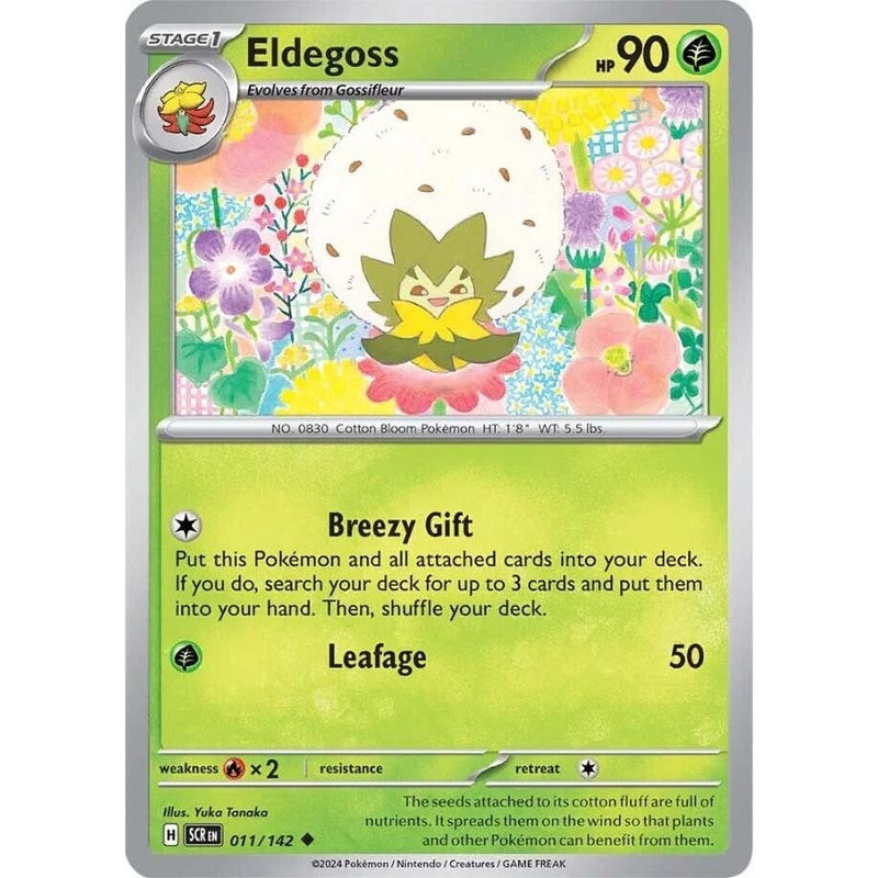 Eldegoss - 011/142 Uncommon Pokémon card from Stellar Crown, Near Mint Normal