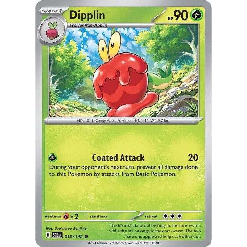 Dipplin - 013/142 Common Pokémon card from Stellar Crown, Near Mint Normal