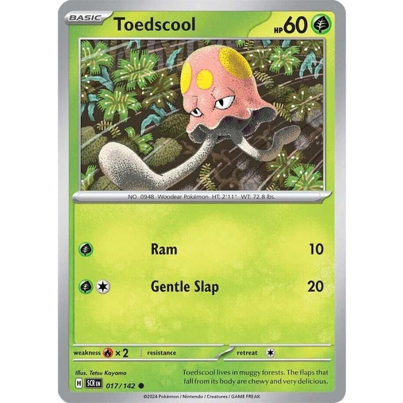 Toedscool - 017/142 Common Pokémon card from Stellar Crown, Near Mint Normal