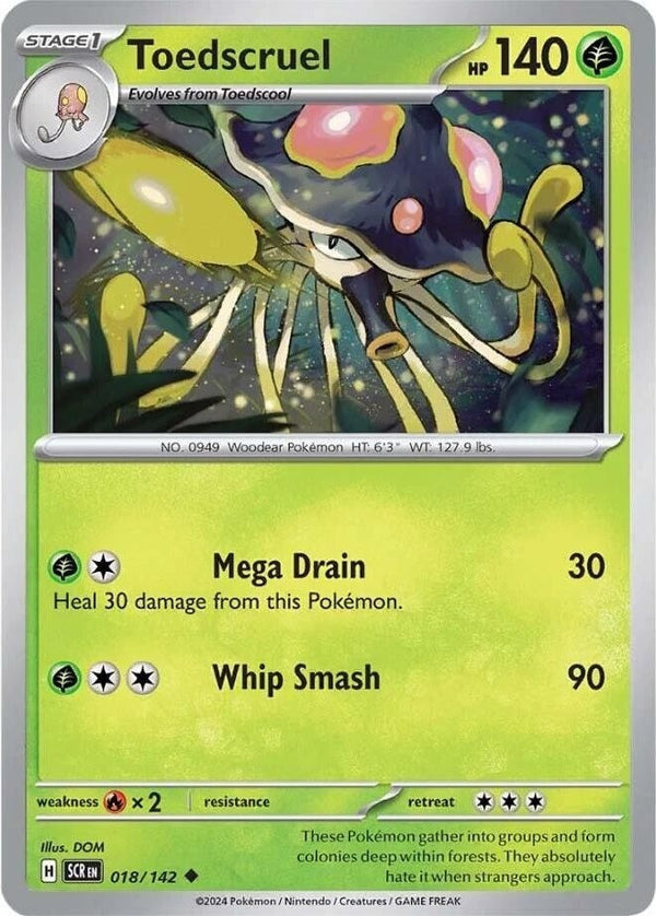 Toedscruel - 018/142 Uncommon Pokémon card from Stellar Crown, Near Mint Normal