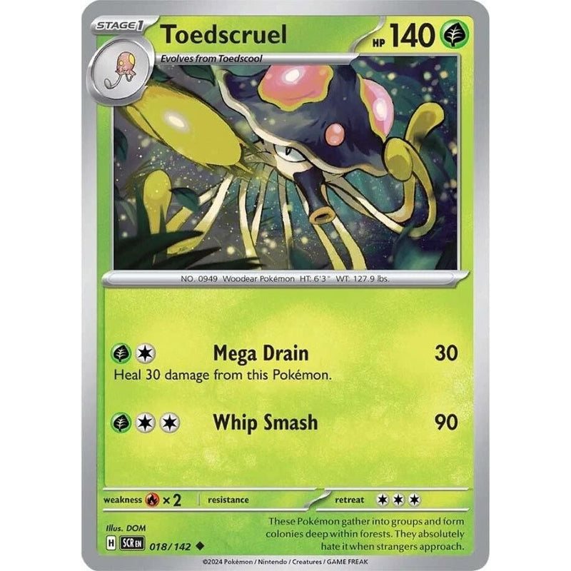 Toedscruel - 018/142 Uncommon Pokémon card from Stellar Crown, Near Mint Normal