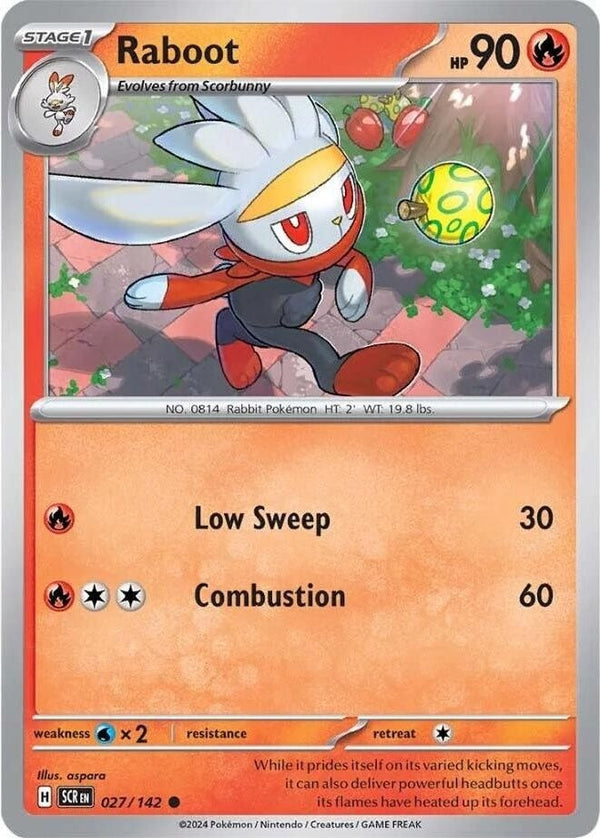 Raboot - 027/142 Common Pokémon card from Stellar Crown, Near Mint Normal