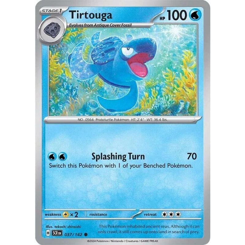 Tirtouga - 037/142 Common Pokémon card from Stellar Crown, Near Mint Normal
