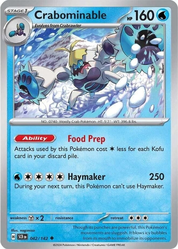 Crabominable - 042/142 Uncommon Pokémon card from Stellar Crown, Near Mint Normal