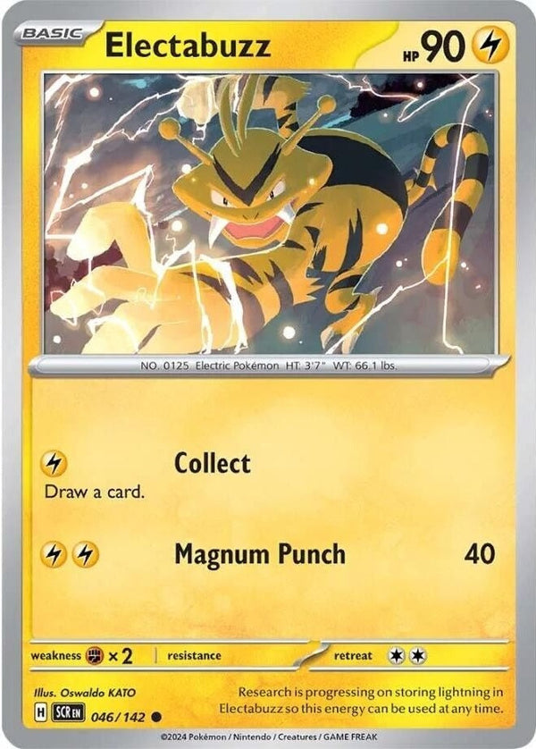 Electabuzz - 046/142 Common Pokémon card from Stellar Crown, Near Mint Normal