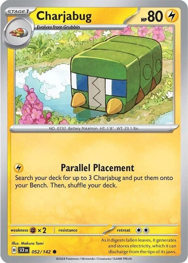Charjabug - 052/142 Common Pokémon card from Stellar Crown, Near Mint Normal