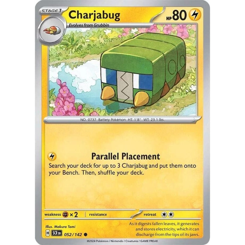 Charjabug - 052/142 Common Pokémon card from Stellar Crown, Near Mint Normal