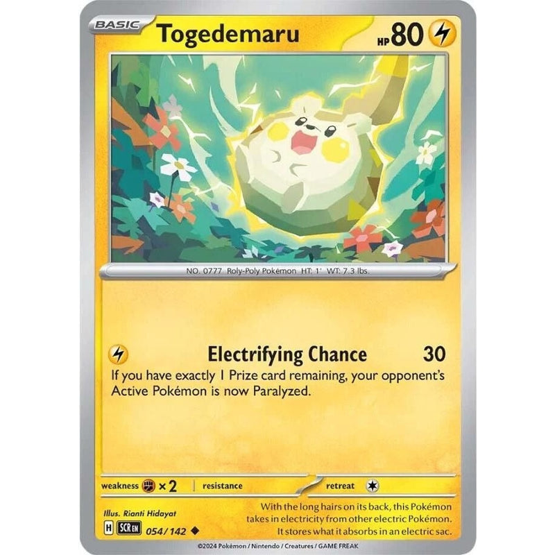 Togedemaru - 054/142 Uncommon Pokémon card from Stellar Crown, Near Mint Normal